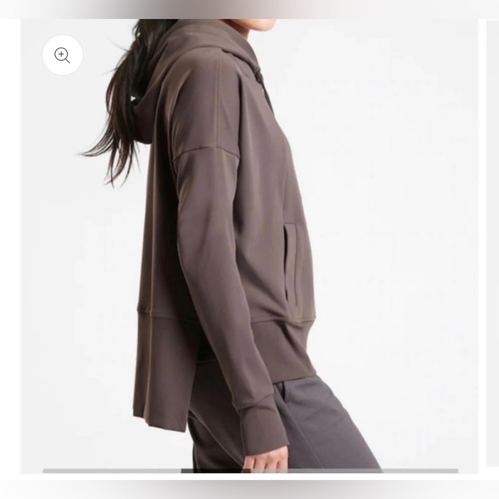 ATHLETA | MISSION HOODIE PULLOVER SWEATER IN SHALE MEDIUM - Picture 3 of 12